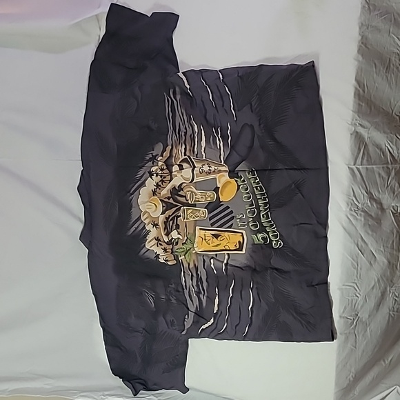 Men's Large Hawaiian Style Beer Cocktail Themed Shirt with All Over Loop Size 5X - Picture 9 of 10